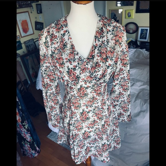 Vintage Dawn Joy Fashions Floral/Rose Dress - Picture 2 of 15